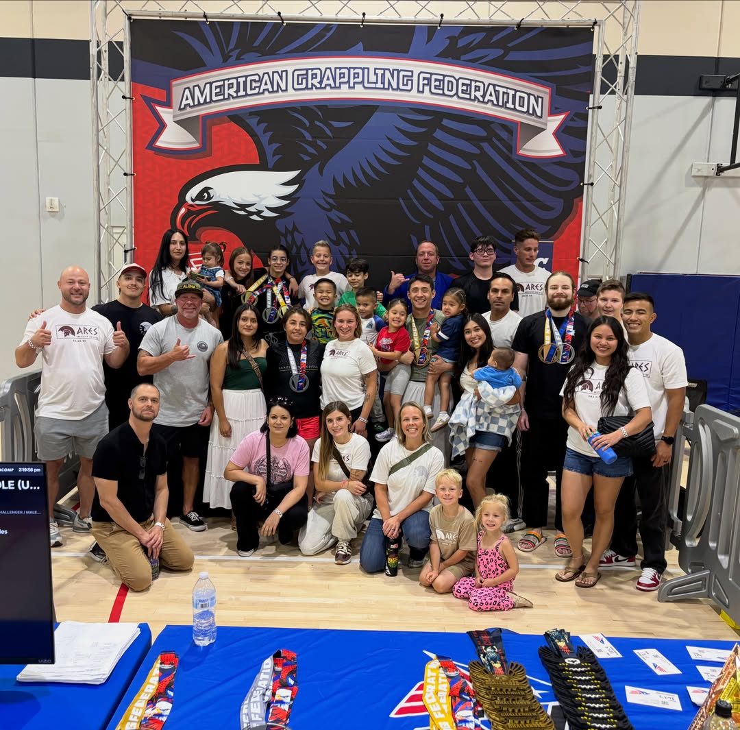 The Ares BJJ Omaha team at an American Grappling Federation tournament